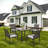 All Weather 5-Piece Patio Dining Set With Acacia Wood Table Top And Umbrella Hole-684637163