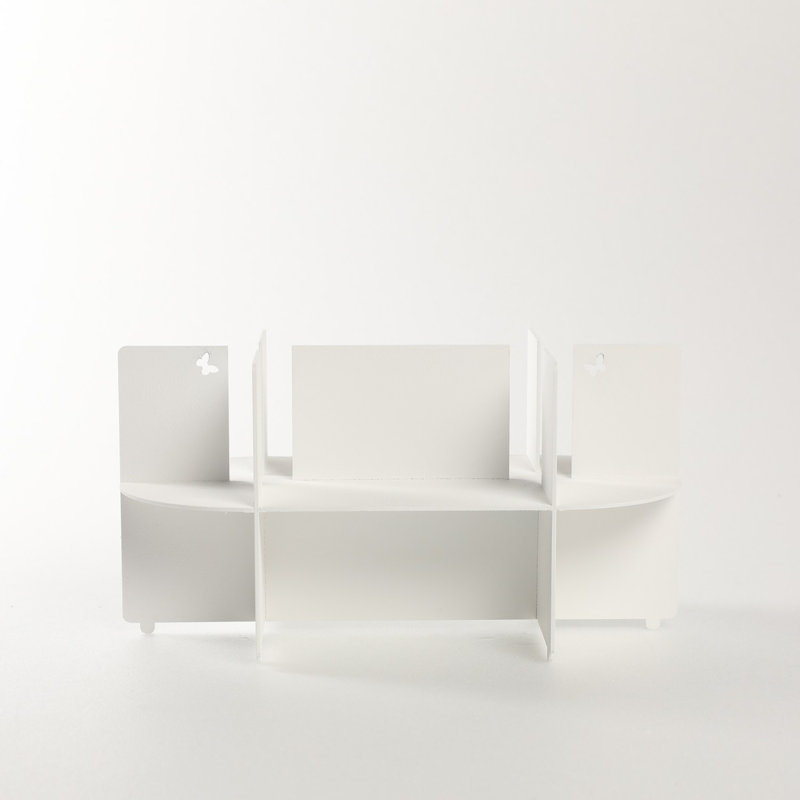 Metal Tabletop Candlestick, White