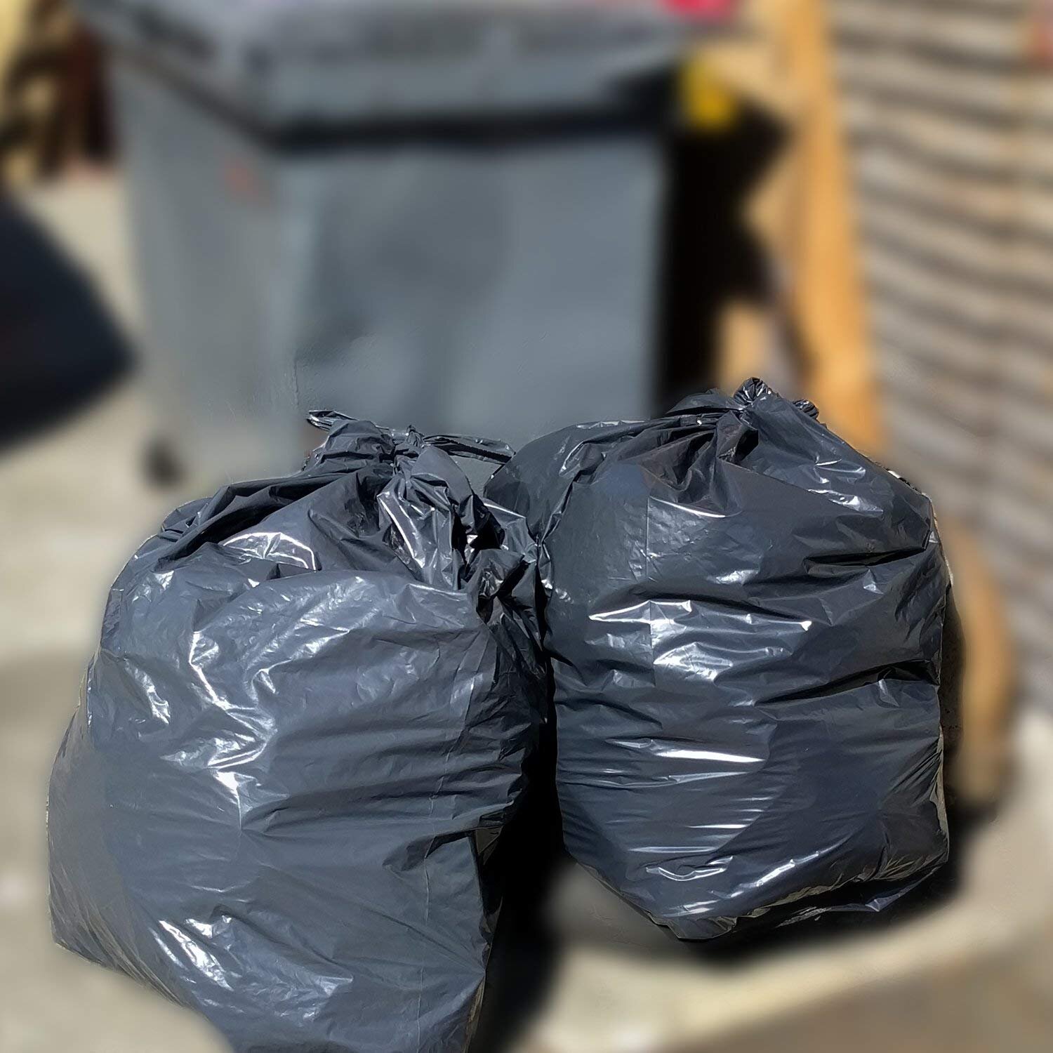 7SWQ78R Tasker Rubbermaid Compatible 44 Gallon Trash Bags, (100 Case  w/Ties) Large Black Garbage Bags