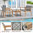 8 Pieces Outdoor Furniture Set, Acacia Wood Frame Sofa Set With Seat