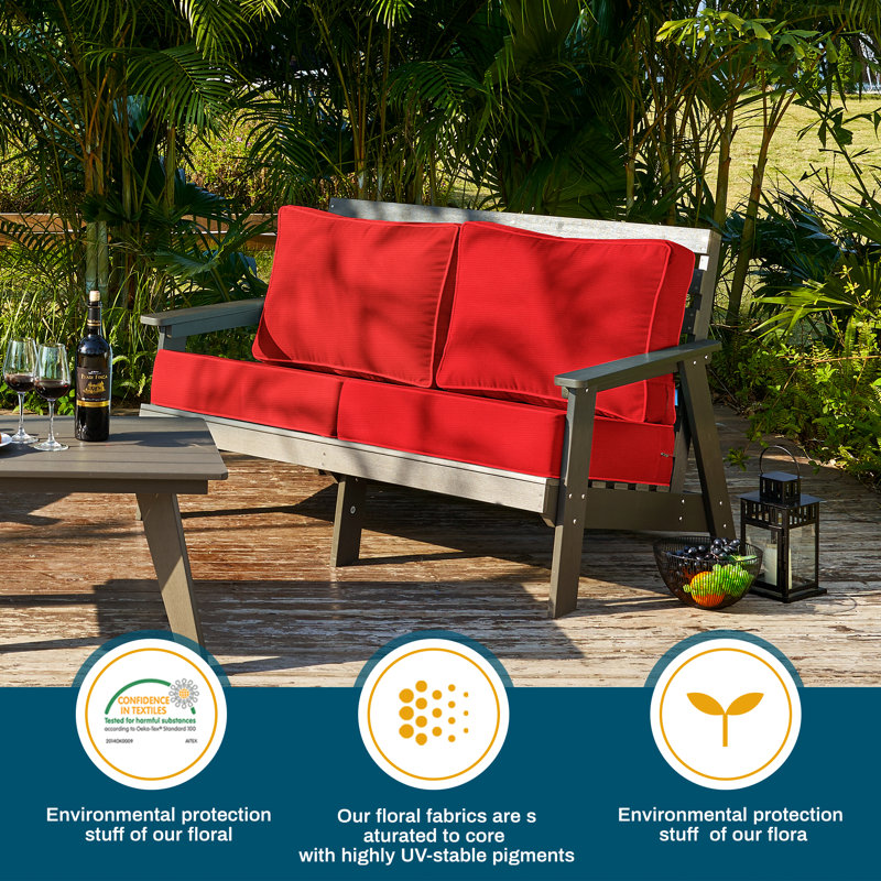 Outdoor 4'' Cushion Cover, Red