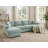 Kujtesa 118.11" W 3-Piece Corduroy U-Shaped Sectional -139578160