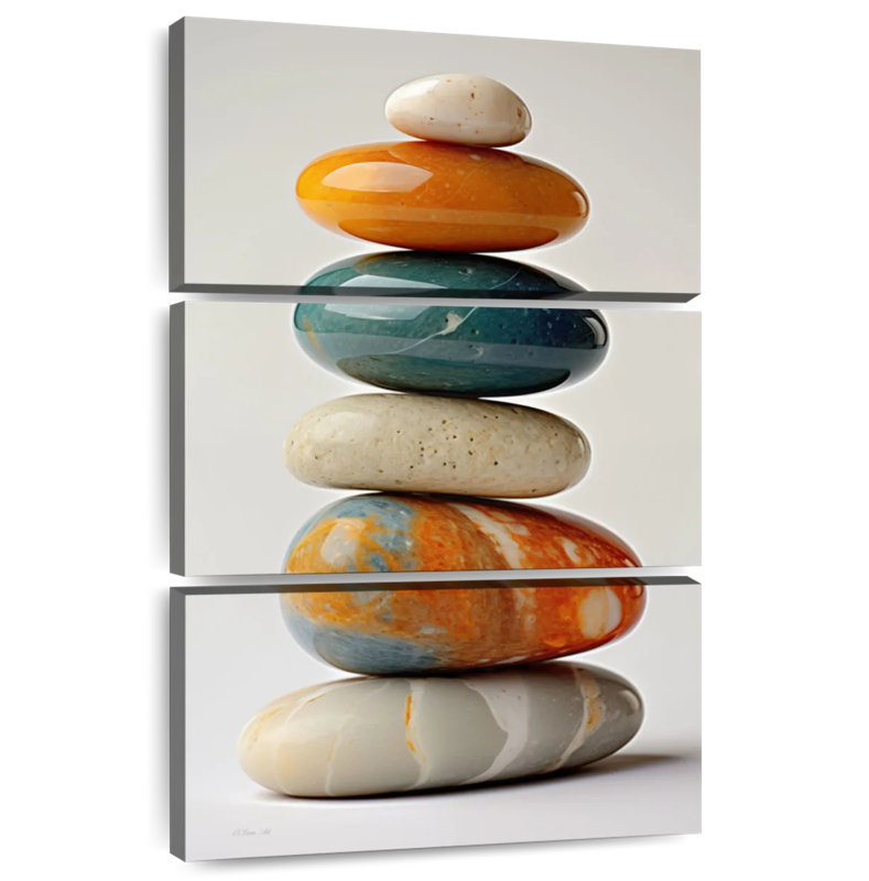 Alvord Serenity Stone Stacks - A Display of Harmony, 50" H x 32" W
