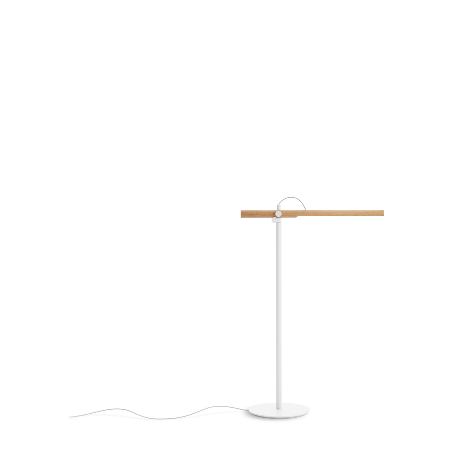 Type A 33'' LED Floor Lamp, White, White Oak