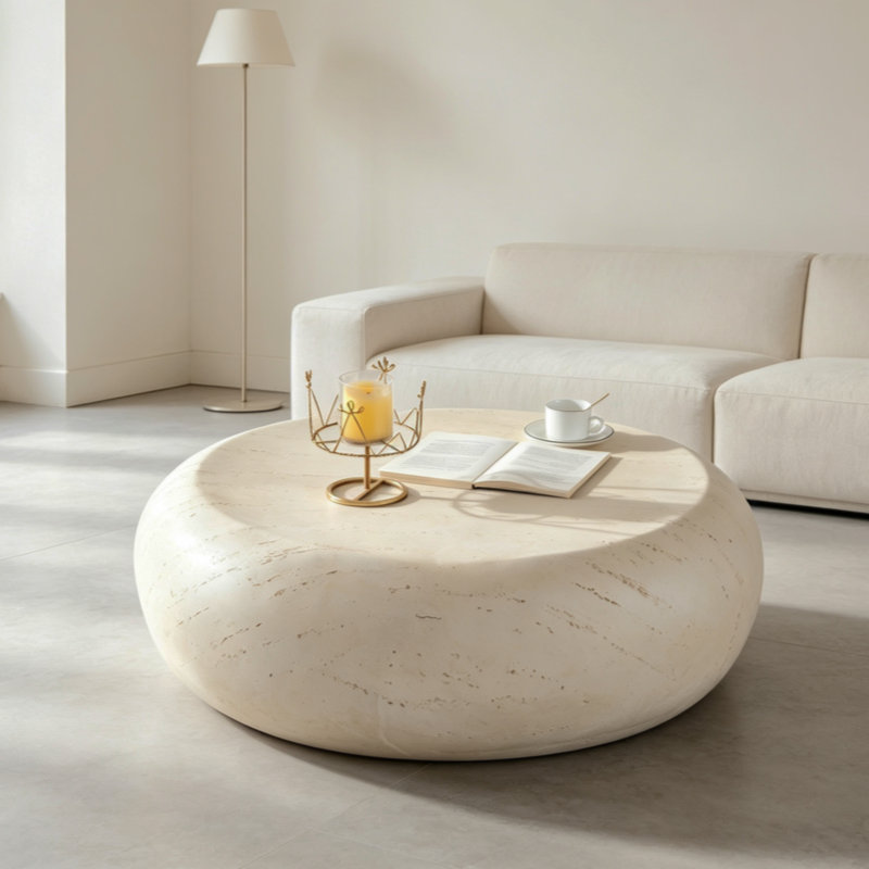 Table basse ronde Mgo Mid-Century