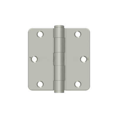 Charnière à rayon 3 1/2 po x 3 1/2 po x 1/4 po Deltana S35R4HD15, paire de nickel brossé HD