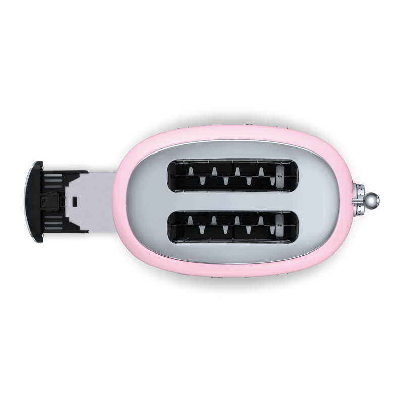 SMEG 50's Retro Style Aesthetic 2 Slice Toaster, Pink