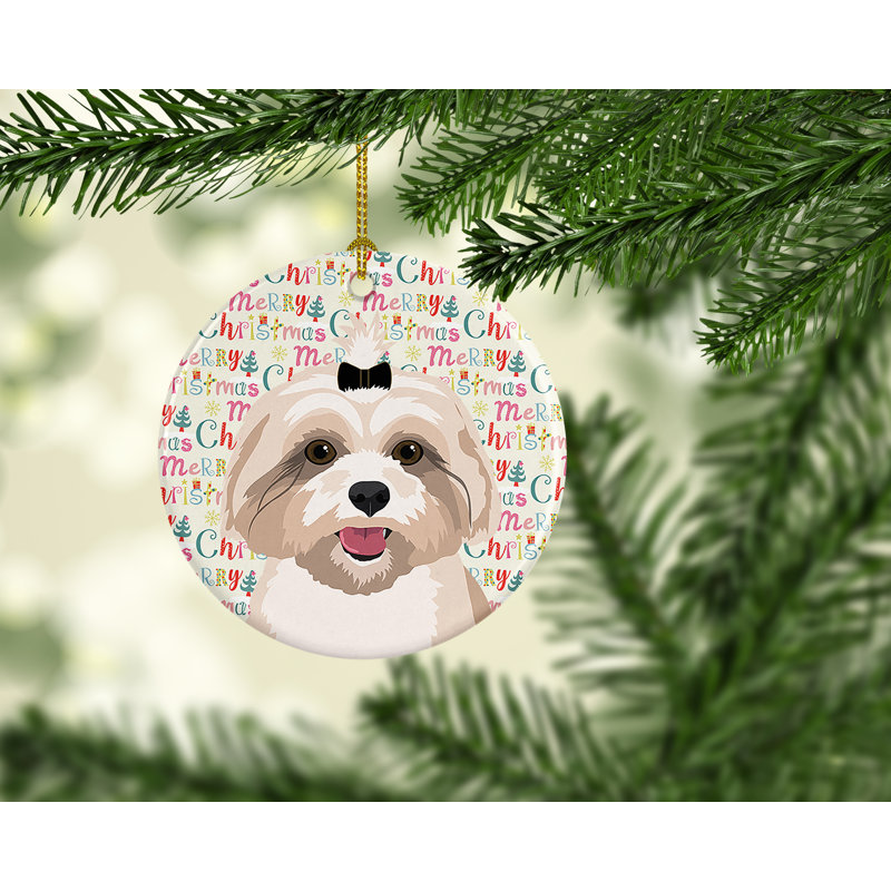 Ornement suspendu en céramique Shih-Tzu 2