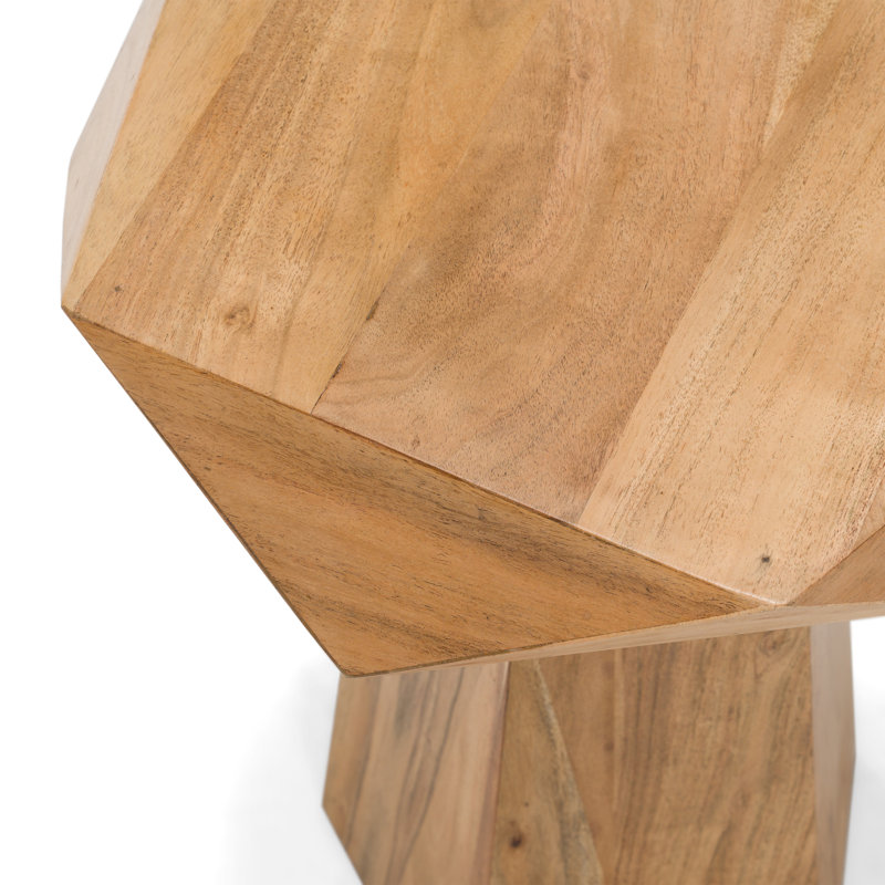 Duffy - Table de bout moderne en acacia Pentagon