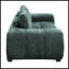 Causeuse en chenille verte Ferrand avec structure robuste et coussins moelleux pour une assise confortable et une esthétique moderne