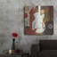 Art mural en métal luxueux «Rock N Roll Guitars Brown» par Michael Mullan