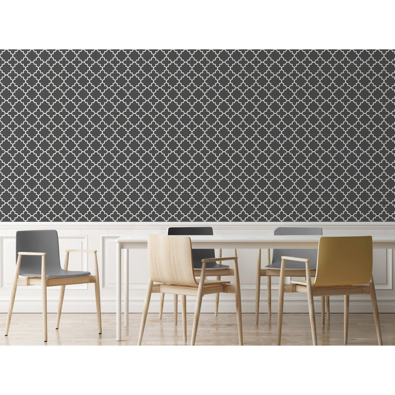 Panneau de papier peint auto-adhésif, L 4 po x l 24 po, Gris foncé