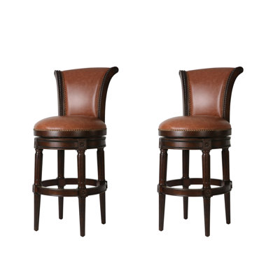 Upholstered Swivel Counter and Bar Stool