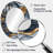 Blue And Grey Coastal Abstract Tiles III - Abstract Oval Decorative Mirror On Metal-230652506