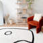 Tapis blanc abstrait Lucke-561633570