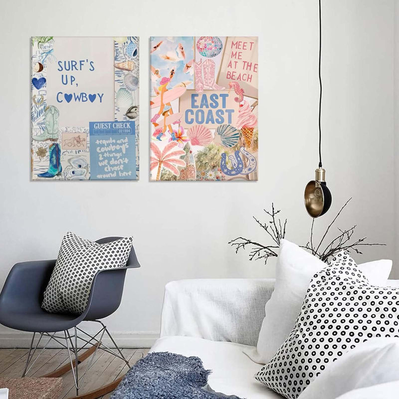 2 Piece Wrapped Canvas Print, 60cm H x 80cm W