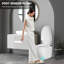 Toilette intelligente Senfot, capteur de pied, chasse d'eau automatique en position debout, siège chauffant et veilleuse, toilettes pour le confort de la salle de bain, chasse d'eau puissante, norme américaine, blanc