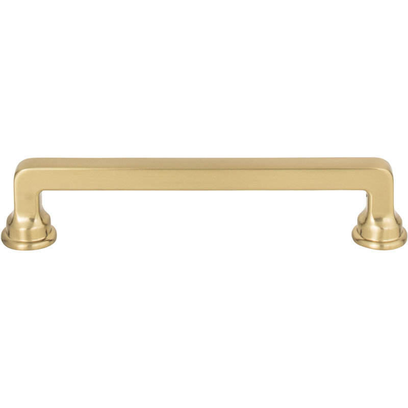 Warm Brass Traditional Bar Pull Handle with Mounting Hardware