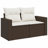 Vidaxl Garden Sofa Set Brown