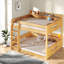 Grands lits superposés modernes, fabrication en bois avec rangement