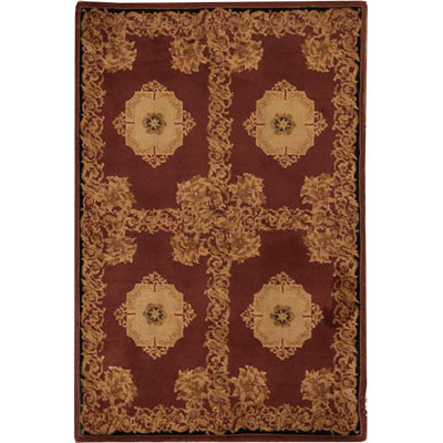 Tapis rouge et or de haute qualité noué à la main