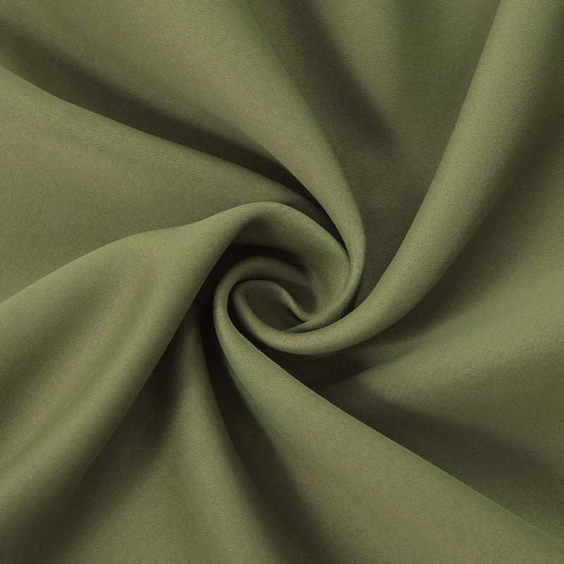 Room Darkening Curtain Pair, 52" W x 84" L, Olive Green