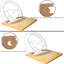 Plateau de volant double en bambou 2 en 1 pour ordinateur portable
