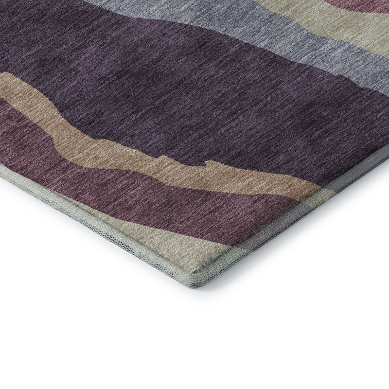 Premium Machine Washable Cossette AMF1047 Waves Rug, Rectangle 10 pi x 14 pi