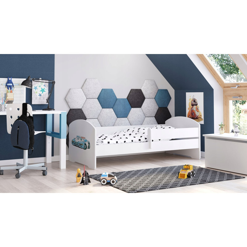 LUK children's bed with railing - Police, Cot Bed / Toddler (70 x 140cm)