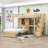Keleigh Twin Over Twin Wood Loft Bed With Built-In Desk, Shelves And Staircase-293773803
