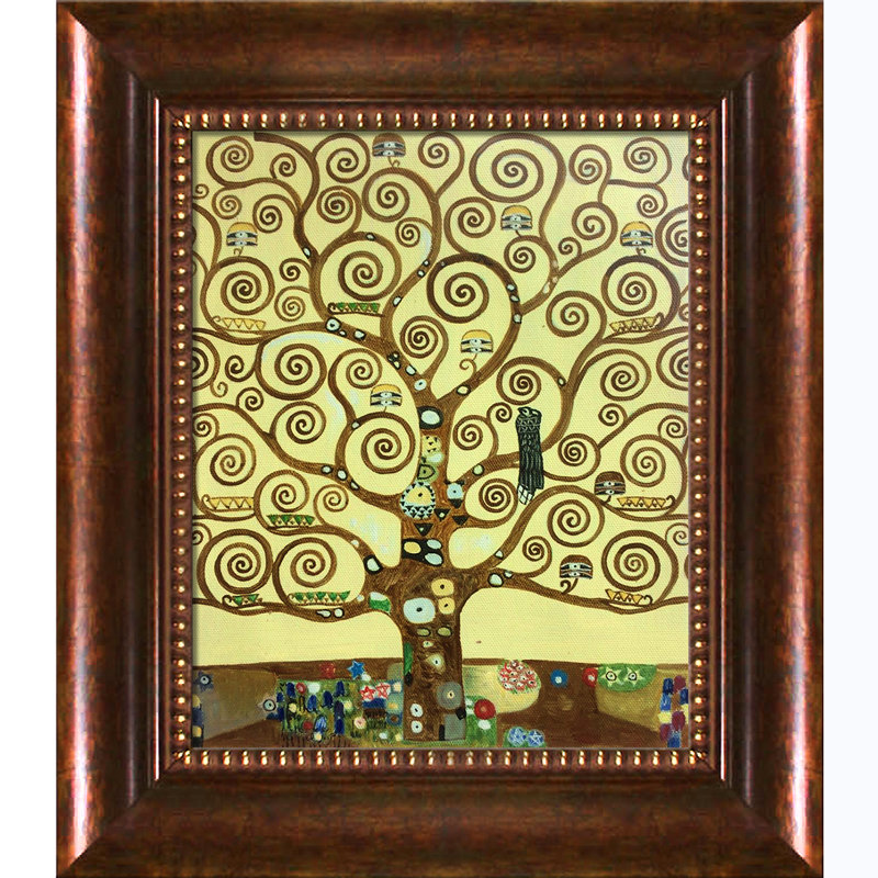 «Tree of Life» par Gustav Klimt, peinture encadrée, H 14 po x l 12 po x P 2 po, Perle de Vérone