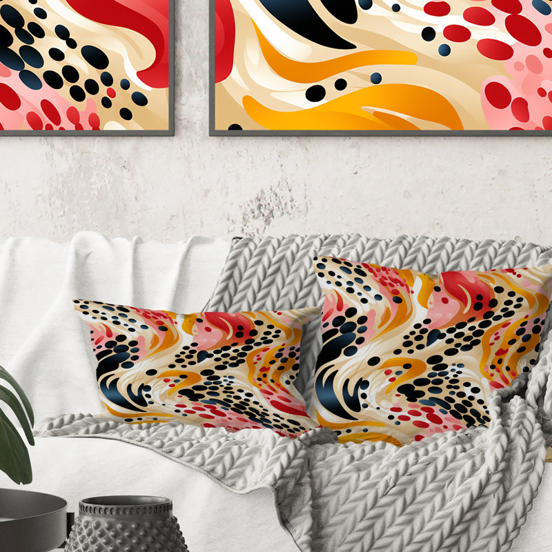 Coussin décoratif multicolore Urban Elegance III - imprimé géométrique, H 16 po x l 16 po
