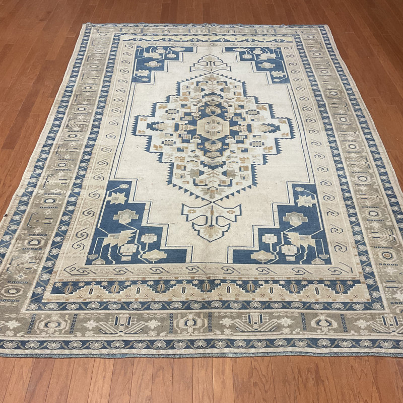 Tapis turc en laine Oushak fabriqué à la main Herat