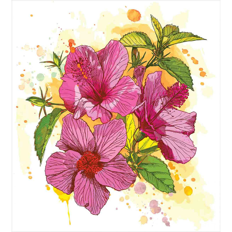 Polyester Floral Duvet Cover