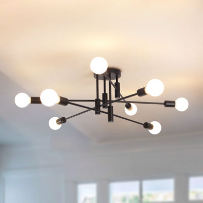 Cashon 8 -Light 81cm Semi Flush Mount
