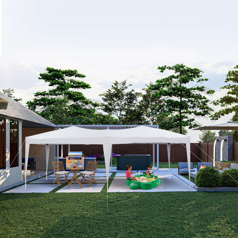 Azen 3m x 6m Metal Pop Up Gazebo, White
