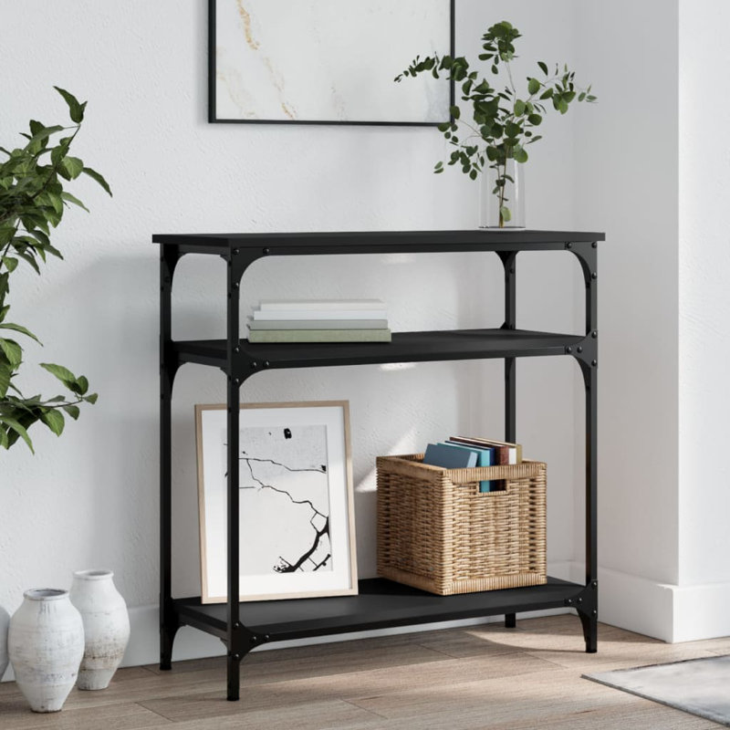 Console Table, 75cm H x 75cm W x 29cm D, Black