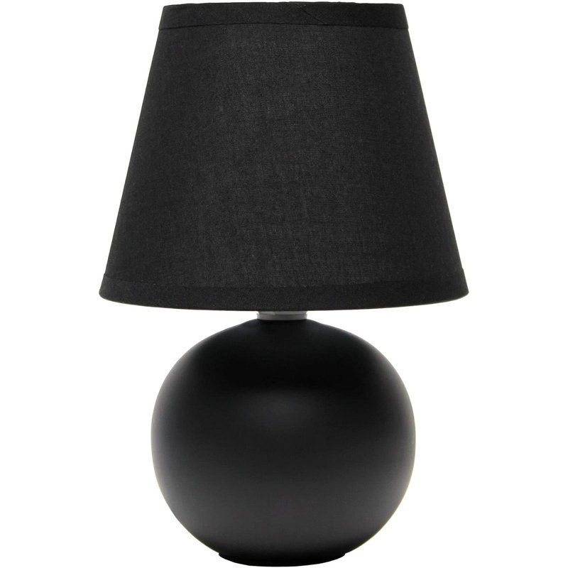  Lampe de chevet Nauru 8,66 pouces, Noir