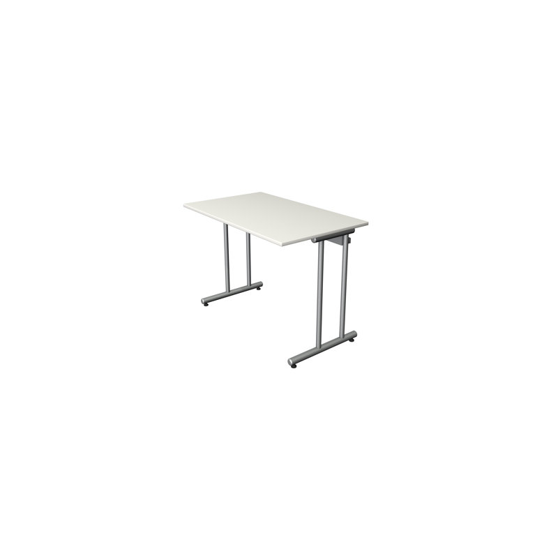 Folkestone Metal Base Writing Desk, White, 75cm H x 100cm W x 60cm D