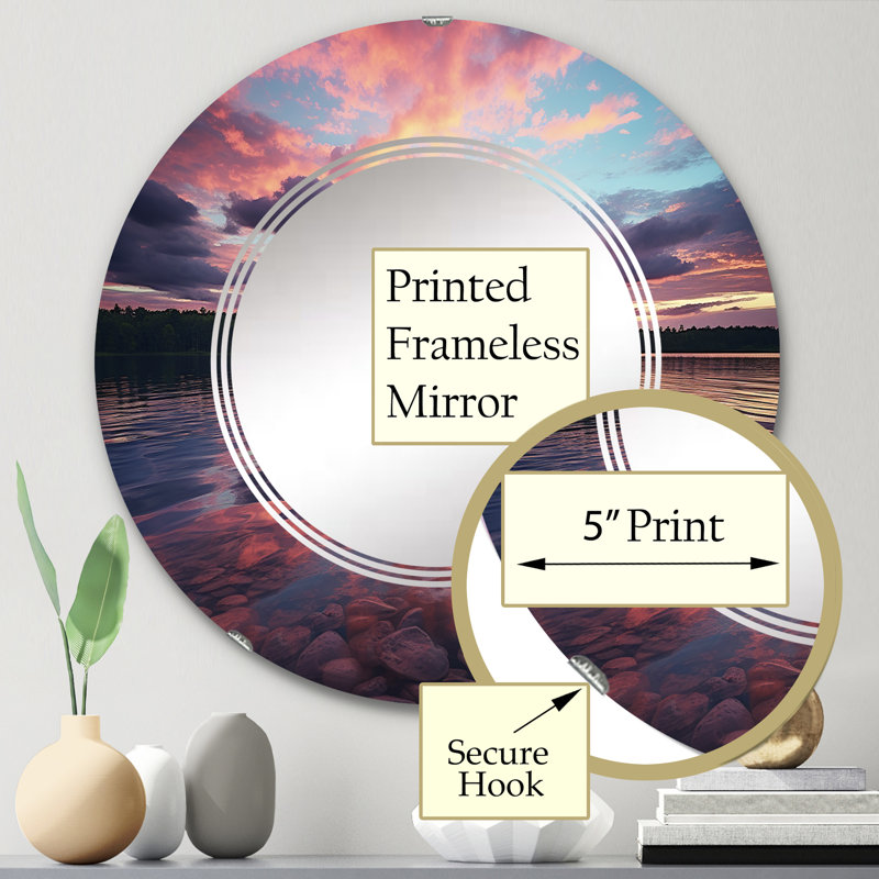 Weger - Miroir mural rond, 24 po x 24 po