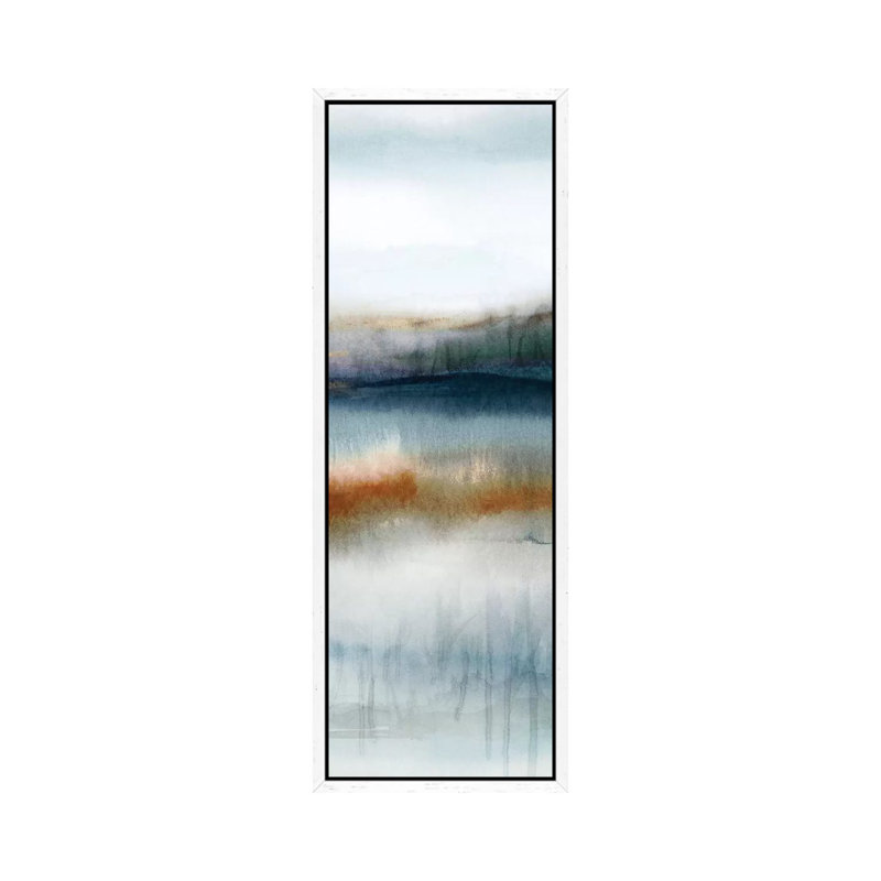 Sign Of The Times IV by Isabelle Z - Panoramic Painting on Canvas, 30.48 cm H x 91.44 cm W, White Framed