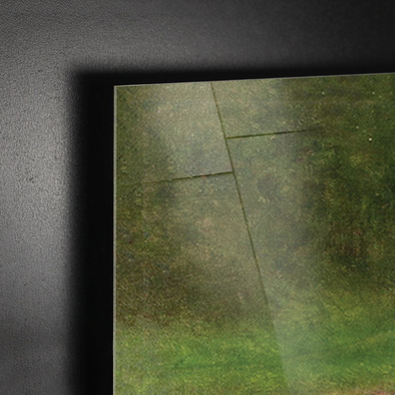 A Morning at the Pond by Gustav Klimt - Unframed Painting on Glass, 65cm H x 65cm W