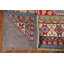Tapis unique en laine noué à la main 6 pi 6 po x 9 pi 10 po nouvel âge en bleu / rouge / beige