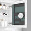 Pharmacie de salle de bain 20 po x 26 po avec miroir biseauté - porte qui s'ouvre à droite, intérieur spacieux, bois d'ingénierie, image claire, miroir à charnière 20 po x 26 po, compartiment, blanc