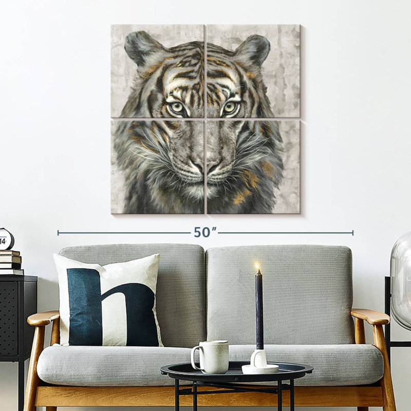 Brampt Tiger Presence, H 32 po x l 32 po