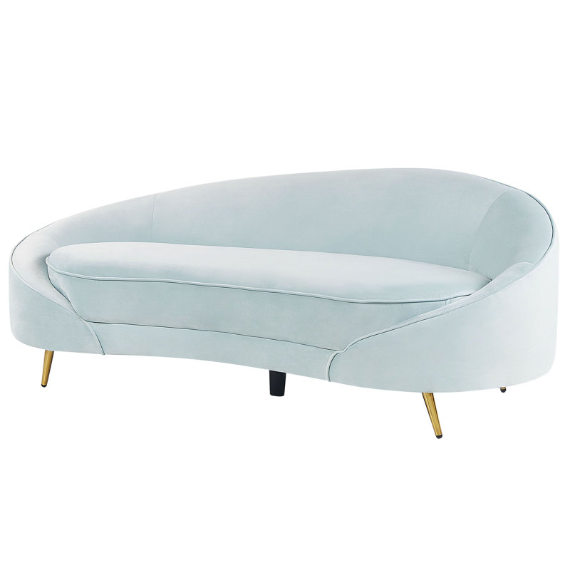 Kabat 3 Seater Velvet Sofa, Light Blue