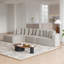 Ensemble de canapé modulaire en chenille de 131,1 pouces de style moderne courbé en forme de nuage, comprenant 10 coussins, un canapé d'angle en tissu de salon et un canapé modulaire en L (méridienne gauche)-928420809-928420814