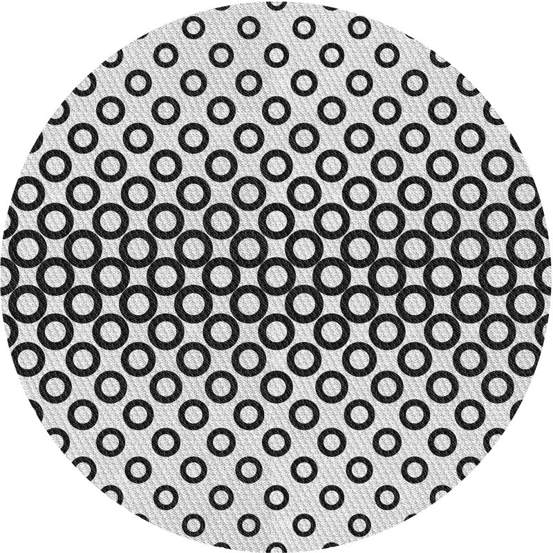 Tapis gris Power Loom, Rond 8 pi