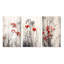 «Red Gray Herb Garden», 3 pièces sur toile-1068320795-1068320798