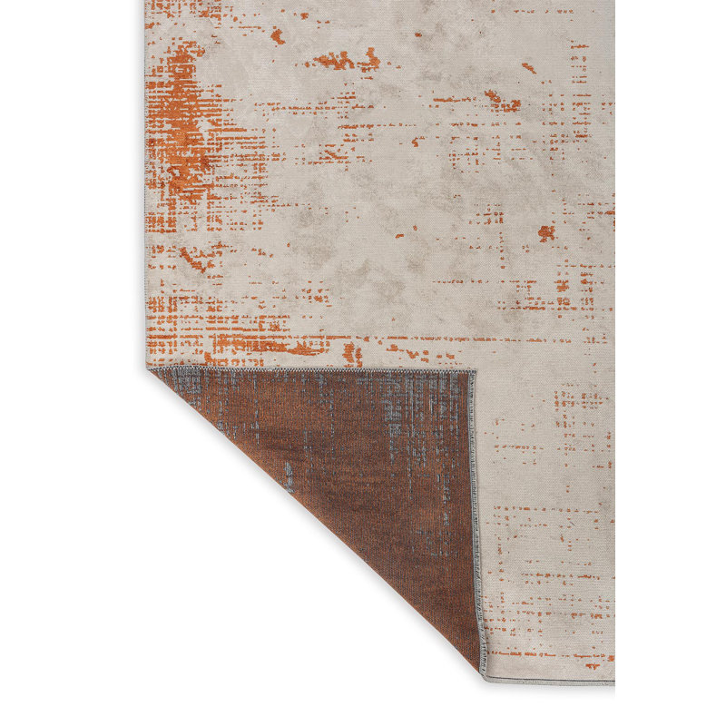 Ameiah Abstract Hand Loom Indoor / Outdoor Area Rug, Rectangle 5'3" x 7'6.6"
